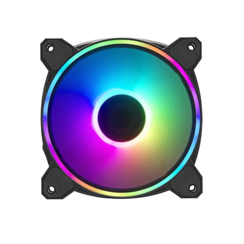 Image of Cooler Master MasterFan MF120 Halo2 ARGB: Case & Cooling Fan, Dual Ring Addressable RGB Lighting, Rifle Bearing, Enlarged Air Balance Blades with Jam Sensor Protection & Upgraded Driver IC - 120mm