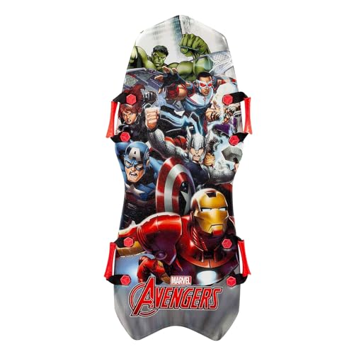 RYDR Marvel Classic Snow Sled(12Pack), 45\" Single/Double Rider Winter Sleds for Kids and Adult, Toboggan Snow Sledding for Winter Outdoor Sports Activities (A + C) - Thumbnail 3