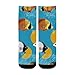 susiyo Artistic Colorful Fish Blue Hiking Socks Boy Girls - Cushioned Crew Socks for Kids Soft, Breathable & Seamless Toe for All-Day Comfort