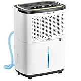 3400 Sq.Ft Dehumidifier, 34PT/24H Dehumidifiers with Drain Hose for Home, Large Compressor Dehumidifier for Basement/Laundry/Bedroom/Office, Dehu/Dry/Air Mode, Humidity Display/Timer/Child Lock