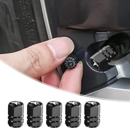 Radkappen Set Kompatibel mit Tesla Model 3 / Model Y, 4 Nabenkappen + 20 Radmutterkappen, Radnaben-Mittelabdeckungen Radmutterkappen, Radkappen-Kit mit Tesla-Logo - Schwarz