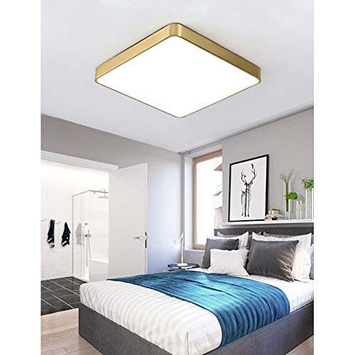Plafonnier LED carré pour chambre sombre, lumière blanche variable