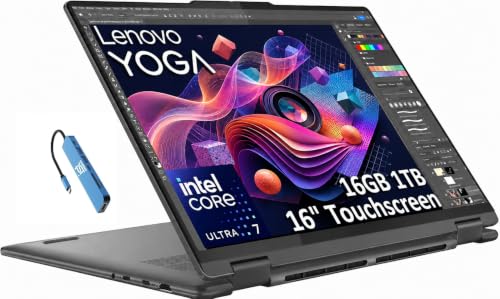 Image of Lenovo Yoga 7i, 16 inch 2-in-1 Laptop, Intel Ultra 7 155U, 16GB DDR5, 1TB SSD