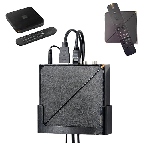 Support Décodeur TV Orange UHD et 6 - Fixation Murale avec Gestion Câbles - Vis et Double-Face Inclus - Compatible UHD et TV 6