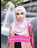 Sketch Book: Hijab Woman Portrait - Medium Full Shot, Big Size 8.5x11 Inchs, 120 Pages