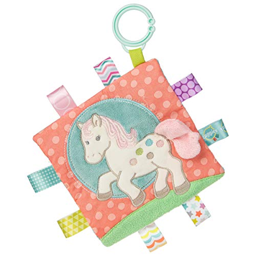 Image of Taggies Soothing Sensory Crinkle Me Toy with Baby Paper and Squeaker, Painted Pony, 6.5 x 6.5-Inches