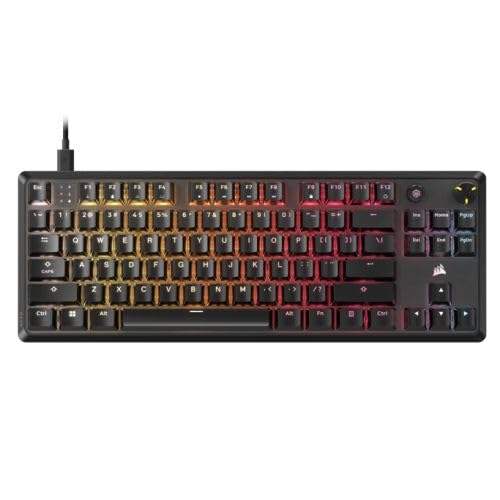 CORSAIR K70 CORE TKL RGB Tenkeyless Tastiera da gioco meccanica cablata - Interruttori lineari MLX rosso v2 pre-lubrificati, SOCD, tasti ABS doppio shot, smorzamento del suono, interrogazione 1000 Hz