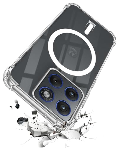 Image of Jkobi Shockproof Crystal-Clear Back Cover for Motorola Moto Edge 70 (Magsafe Wireless Support | Drop & Camera Protection | Hard Polycarbonate)