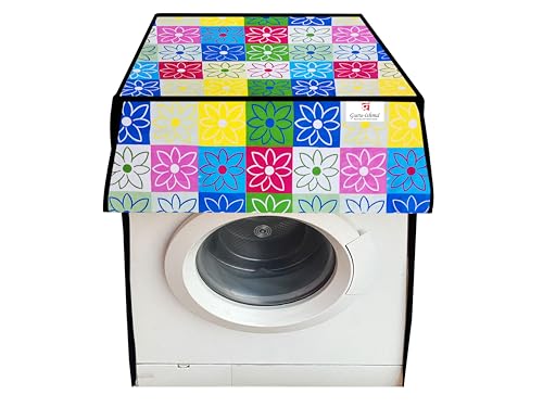 Image of Front Load Fully Automatic Washing Machine Cover for 6.5kg to 8kg | Waterproof & Dustproof Polyester Cover with Zip Closure | Suitable with Samsung, IFB, LG, Bosch & More (61 x 61 x 87 cm)