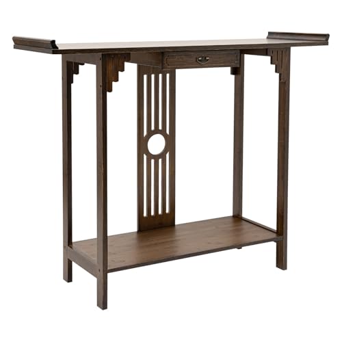 Ncescmal 2 Tiers Sofa Table 40.1 * 12.2 * 32.6in