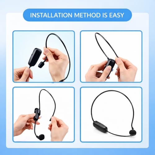 Image of MOCKING BIRD Wireless Headset Microphone AY101 UHF 2.4G System - 160ft Range, Dual Jack Compatibility, Ideal for Live Streaming, Public Speaking & PA Systems