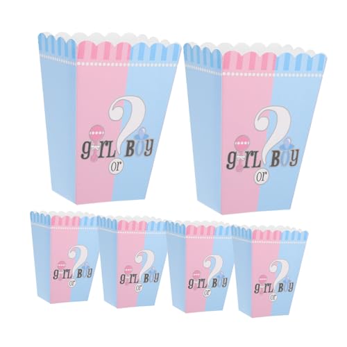 Alipis 6pcs Reveal Popcorn Boxes Set Large Popcorn Containers Night Shower Decorations