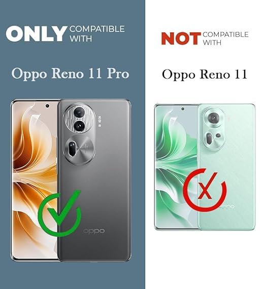 Image of Jkobi Lifetime Anti-Yellow MagSafe Compatible Clear Back Cover Case for Oppo Reno11 Pro 5G (Sleek Hard Crystal | Shockproof and Camera Protection)