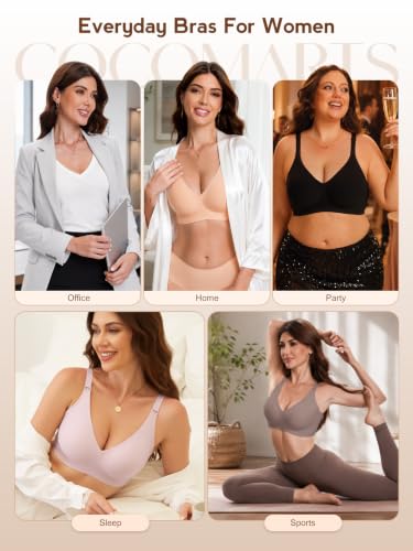 COCOMARTS Jelly Bras for Women No Underwire Full Coverage Deep V Nude $8.99 AC + 64% Off Code 98P7V8T5 - image 6