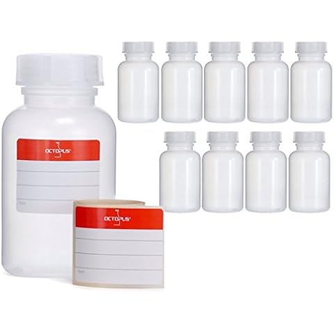 Botellas de Laboratorio Octopus 250 ml con Cierre de Rosca Cover