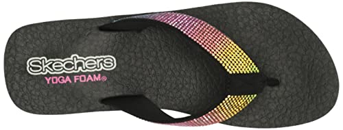 Skechers Skechers Kids Girls Vinyasa Sparks-Sunset Shine Sneaker, Black/Multi, 4 Big Kid