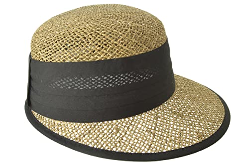 Casquette de baseball femme Seeberger paille chapeau visere ete respirant