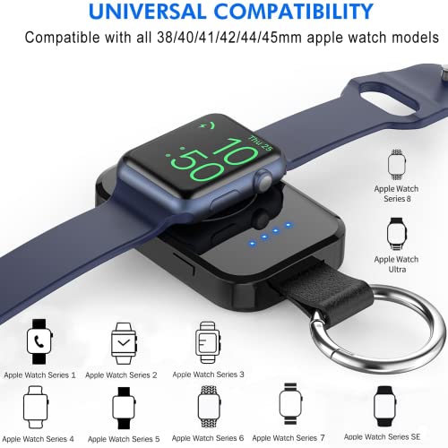I.valux Wireless Charger For Apple Watch, Portable Iwatch Charger 1000Mah Smart Keychain Power Bank, Magnetic Charging Compatible Apple Watch Series 8 7 6 5 4 3 2 1 Se, Uitra,41/45/44/42/44/40/38Mm #TOP2