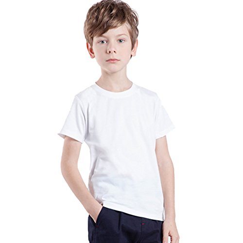 Unisex Kids Quality Cotton Tees White Baisc Shirt2