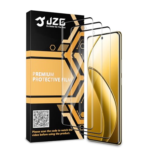 JZG 3 x Protector Pantalla para Realme 12 Pro/12 Pro Plus (6,70 Pulgadas), Autorreparación, Compatible Huellas Dactilares ID, HD Clara, Antiarañazos