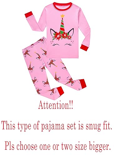 Image of KikizYe Girls Pajamas Set Kids Long Sleeve PJs Cotton Jammies
