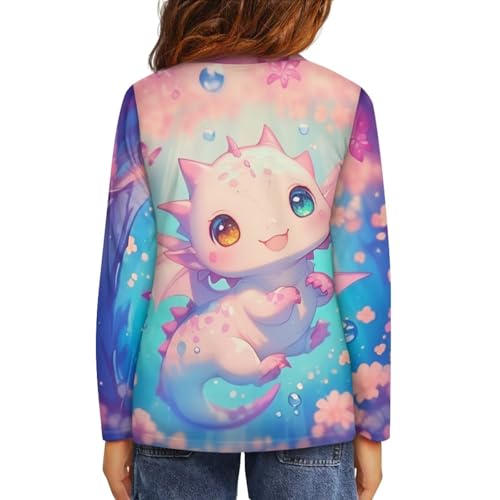 Girls Long Sleeve Shirts Casual Crew Neck Pullover Tops Basic Tunic Blouses 3-16 Years4