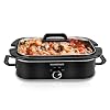 HOMECOOKIN 4 Quart Slow Cooker with Casserole Manual Warm Setting Perfect Kitchen Small Appliance for Family Dinners Dishwasher Safe Crock Black