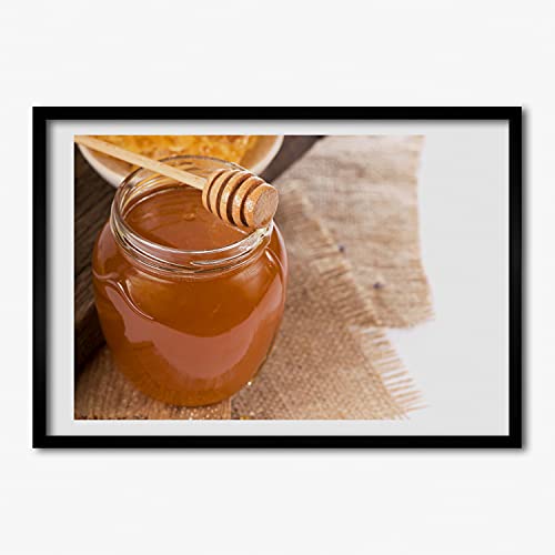 Cadre photo 70x50 cm en bois miel Tulup pour affiche et grand tableau mural