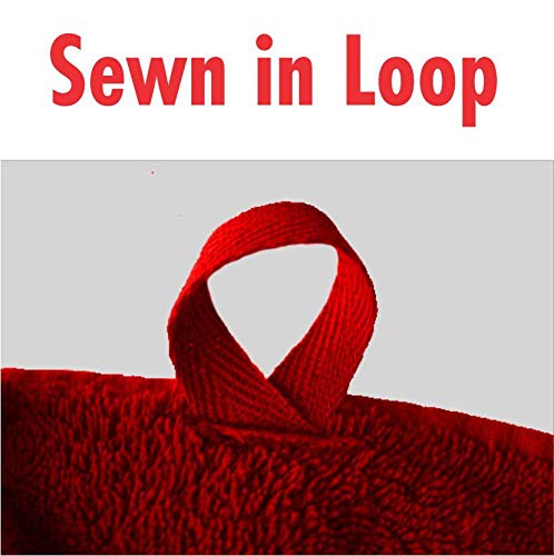 Salon Towels, Super Soft, Maximum Absorbency - For Hair Drying, 100% Microfiber Towels for Face, Hands, Body or Gym - 16” x 27” Pack of 2, Red - HairDay Care