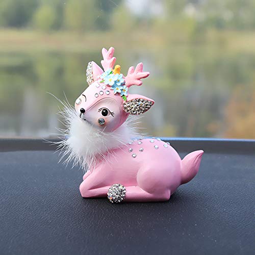 Petite statue faon rose pour embellir un espace de bureau vide