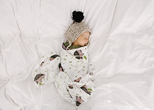 Image of Little Unicorn Deluxe Swaddle | Single | 100% Rayon Muslin from Bamboo | Super Soft | Newborns and Infants | Large 47 inch x 47 inch | Machine Washable (Hedgehog)