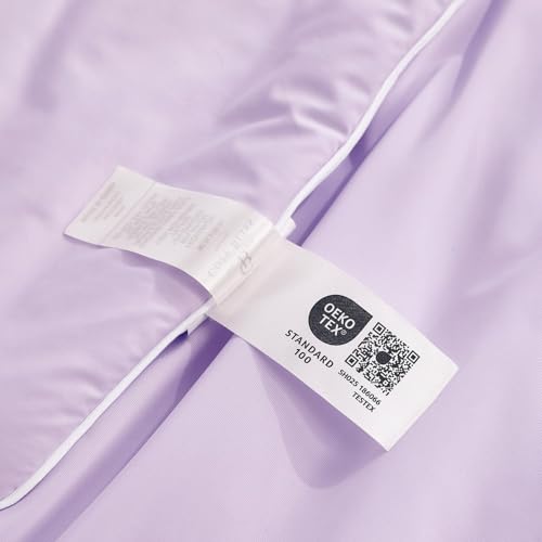 Image of Cozy Bliss Cooling Comforter King XL Size, Cooling Blankets for Hot Sleepers and Night Sweats, Purple Summer Comforter for King XL Bed, Breathable Soft Lightweight Silk Smooth