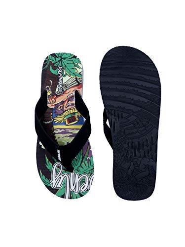 Image of SOLETHREADS HEAVENLY | Comfortable | Digital Print | Cool | Chill | Colourful | Beach | Sketch | Flip Flops for Men