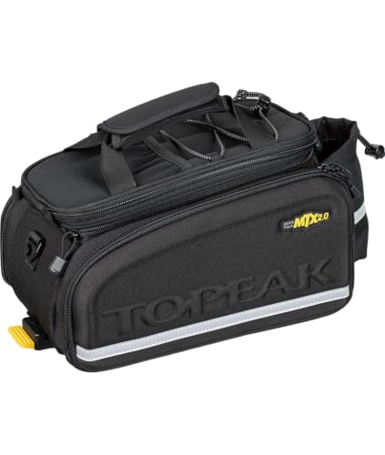 Topeak MTX 2.0 TrunkBag DXP   Bolsa para Maletero de Bicicleta Resistente al Agua con Lados expandibles, Compatible con Todos los estantes MTX QuickTrack 2.0, Color Negro