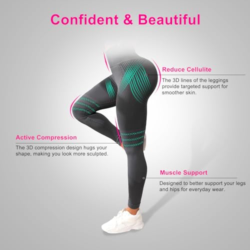 Cellumove 3D Leggings for Women, Anti Cellulite Compression Leggins, High Waisted Push Up Sculpting Fitness Pants2
