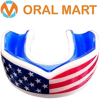 Oral Mart USA Flag Mouth Guard for Adults - American Flag Sports Mouth