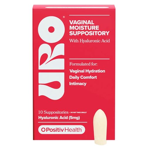 O Positiv URO Vaginal Moisture Hyaluronic Acid Suppository Support Vaginal Hydration Daily Comfort & Easier Intimacy 10 Suppositories
