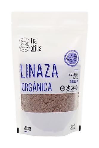 Cuidado Para El Cabello, Grocery Tía Ofilia | Linaza Orgánica | Alta en fibra y omega-3 | Semillas crudas y enteras | Superalimento | 200g | Organic Flaxseed | Fiber and Omega-3 | Whole and...
