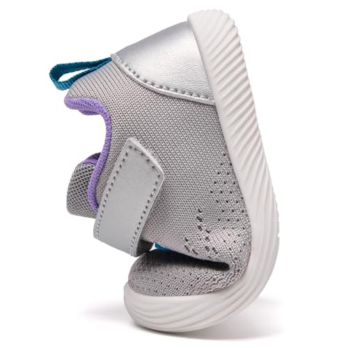 Image of MORENDL Toddler Sneakers Baby Boys & Girls Barefoot Shoes Lightweight Breathable Walking Running Tennis Athletic Sport Shoes