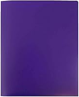 Vista 66 de JAM PAPER Heavy Duty Plastic Two Pocket Extra Tough School Folders - Blue - 6/Pack