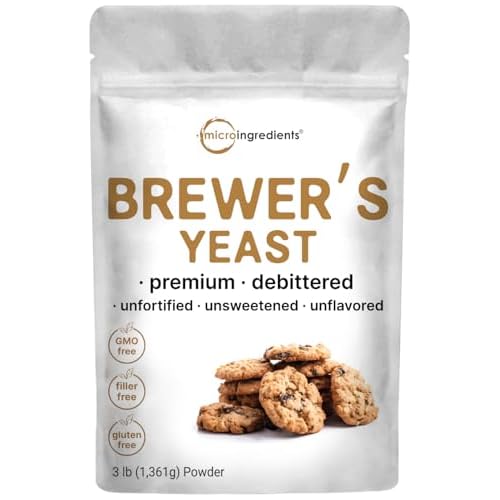 Brewers Yeast Powder for Lactation, 3lbs (90 Servings) | Debittered Brewers Yeast for Breastfeeding Support | Great for Lactation Cookies & Tea | Rich Vitamin B Complex & Protein Source | No