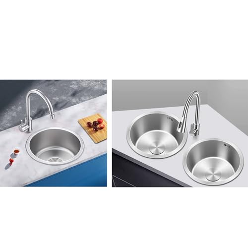 Fregadero individual de acero inoxidable 304 para barra de cocina con desagüe 4