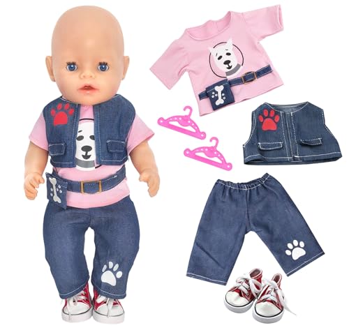 WanderGo Abbigliamento per bambole 35 – 43 cm, 6 pezzi