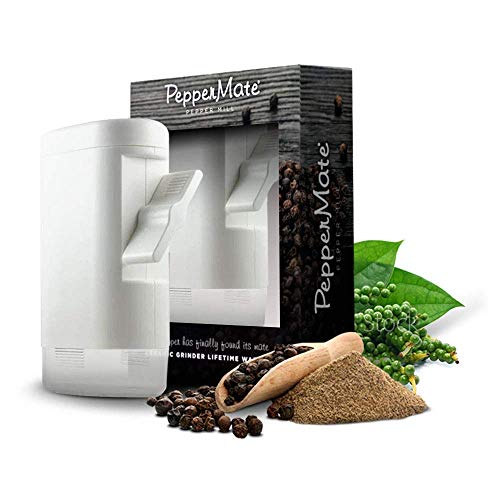 Peppermate Traditional Pepper Mill 723 - Turnkey High Volume Salt And Gourmet Peppercorn Grinder (White) #TOP6
