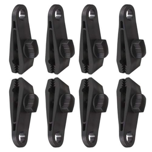 8 Stück Planenspanner Tarp Clips Zeltplanen Planenclips Kunststoff Planenbefestigung Camping Zelt Clip Zeltklammern Planenhalter Einstellbar Befestigungsclips für Planen,Markisen,Zelte,Vordächer