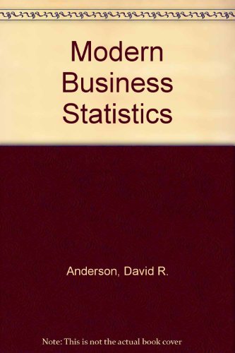 Modern Business Statistics (Book Only) 0324598297 Book Cover