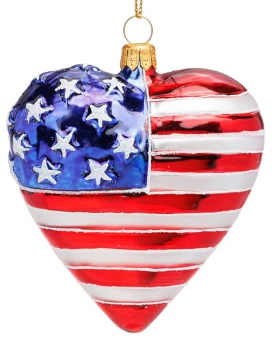SIKORA American Heart besondere Weihnachtskugel Glas Weihnachtsmann...