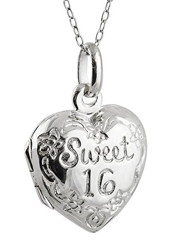FashionJunkie4Life Sterling Silver Locket Necklaces for Women, 18