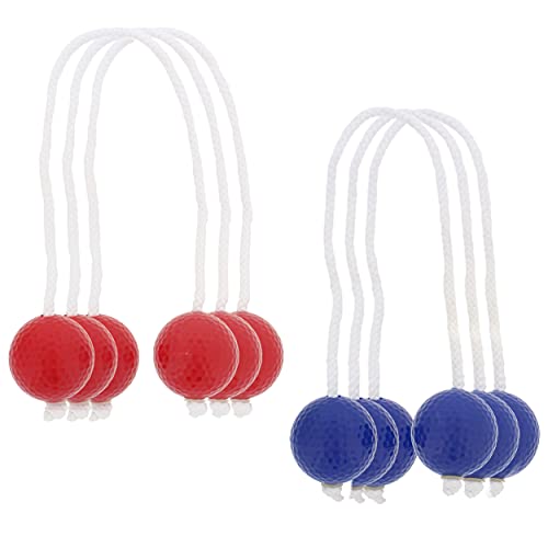 Get Out! Ladder Toss Replacement Bola Strands 6 Pack, 3 Blue 3 Red, Ladder Toss For Backyard Games (Includes 6 Bolas) #TOP6