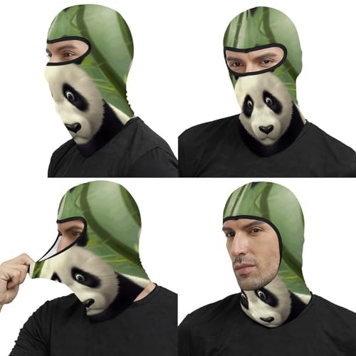 Balaclava para Hombre y Mujer con Estampado de Panda, Mask para Cara Térmica, para Clima Frío, Gear para Motocicleta y Deporte de Invierno miniatura 5